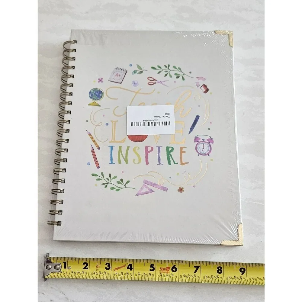 Teach Love Inspire Teacher Planner Spiral Notebook Journal